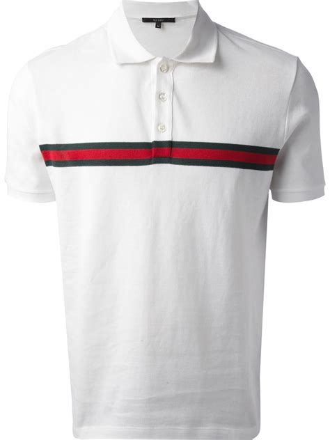 white gucci shirt men's|gucci polos for men.